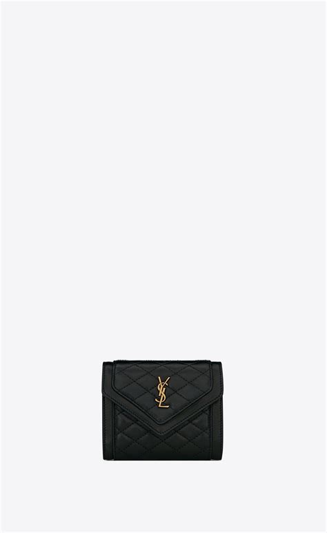 ysl tri fold|Saint Laurent YSL Trifold Compact Wallet in Quilted .